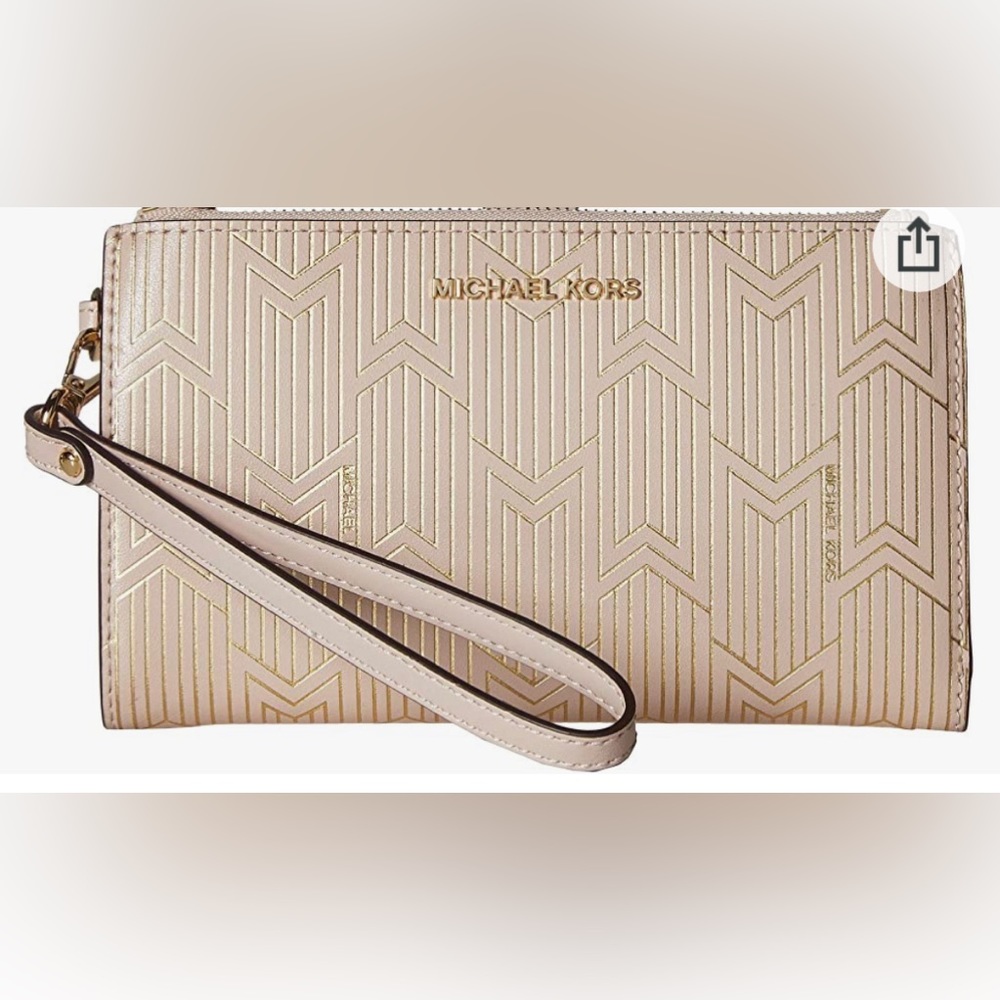 MICHAEL Michael Kors Double Zip Wristlet Soft Pink